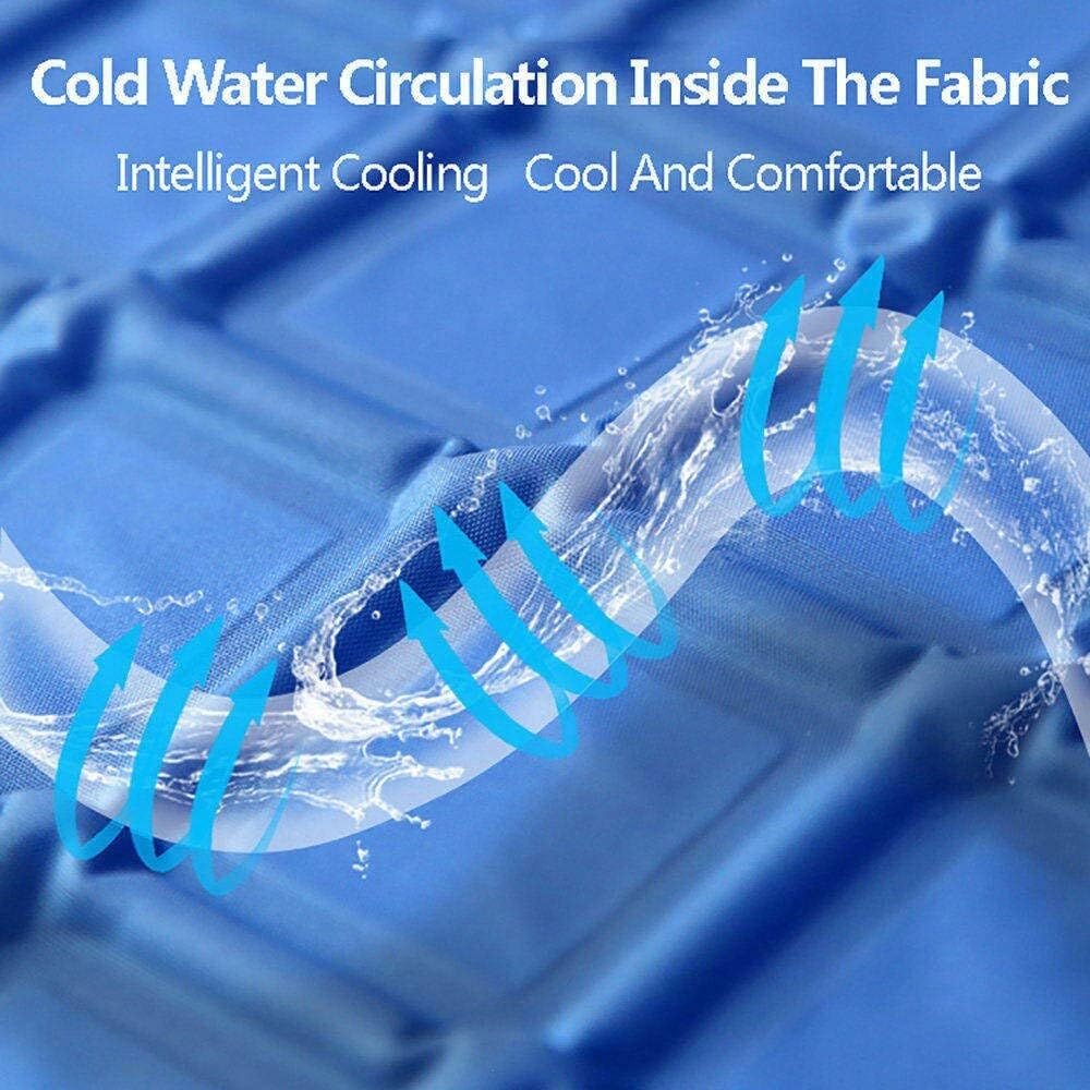 Cuscino refrigerante (senza macchina), topper per materasso refrigerato, sistema di raffreddamento ad acqua, tappetino per ghiaccio estivo per dormienti caldi e sudorazione notturna (dimensioni