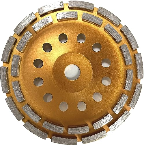 Meule diamant 180 mm à trous et segments de 7 mm double rangée pour béton brut
