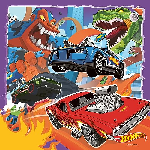 Ravensburger Hot Wheels Toys - 3x 49 Piece Jigsaw Puzzles for Kids Age 5 Years Up, Mehrfarbig, 21 x 21 x 0.2 cm - Image 3