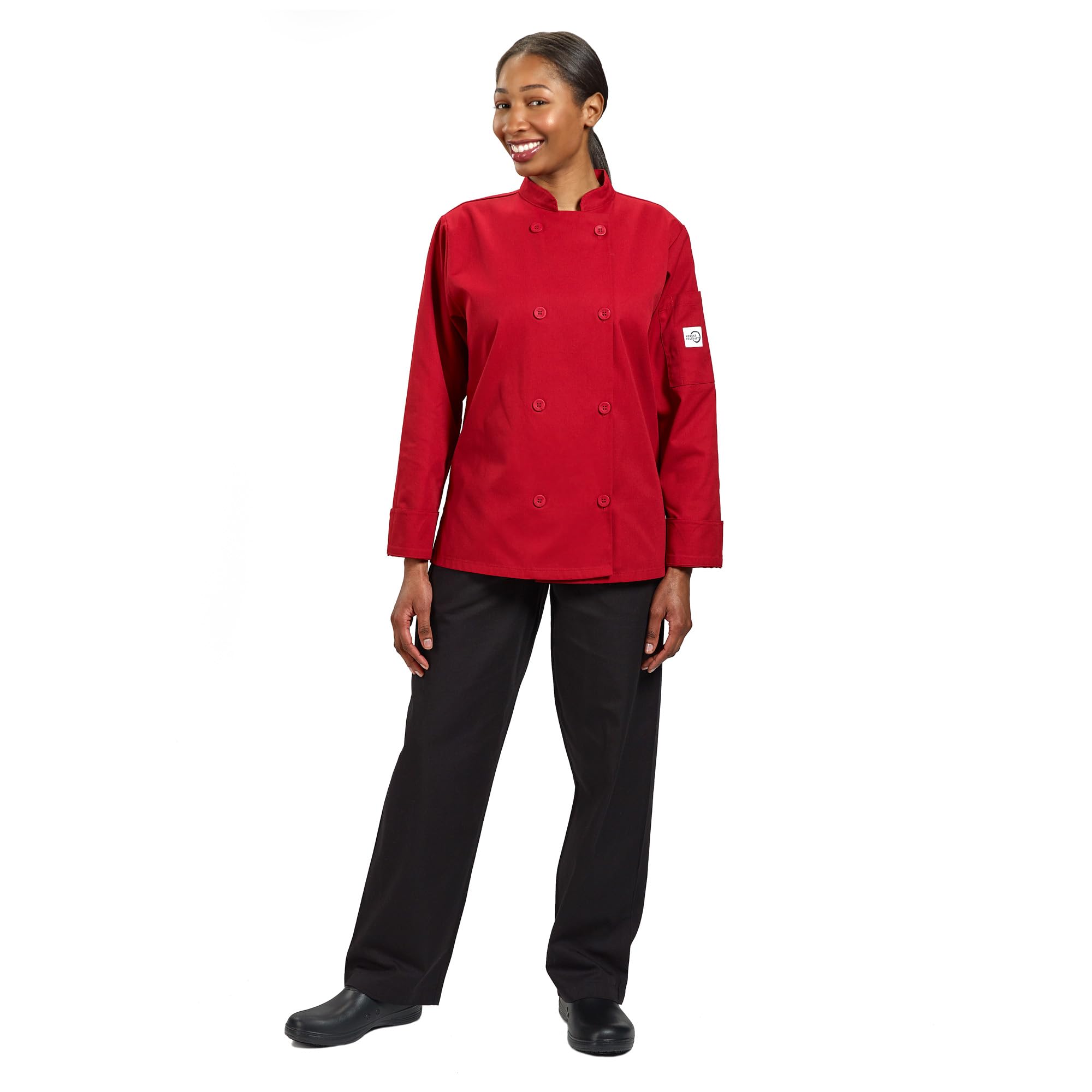 Mercer Culinary Millennia Damen Kochjacke mit traditionellem Knopf
