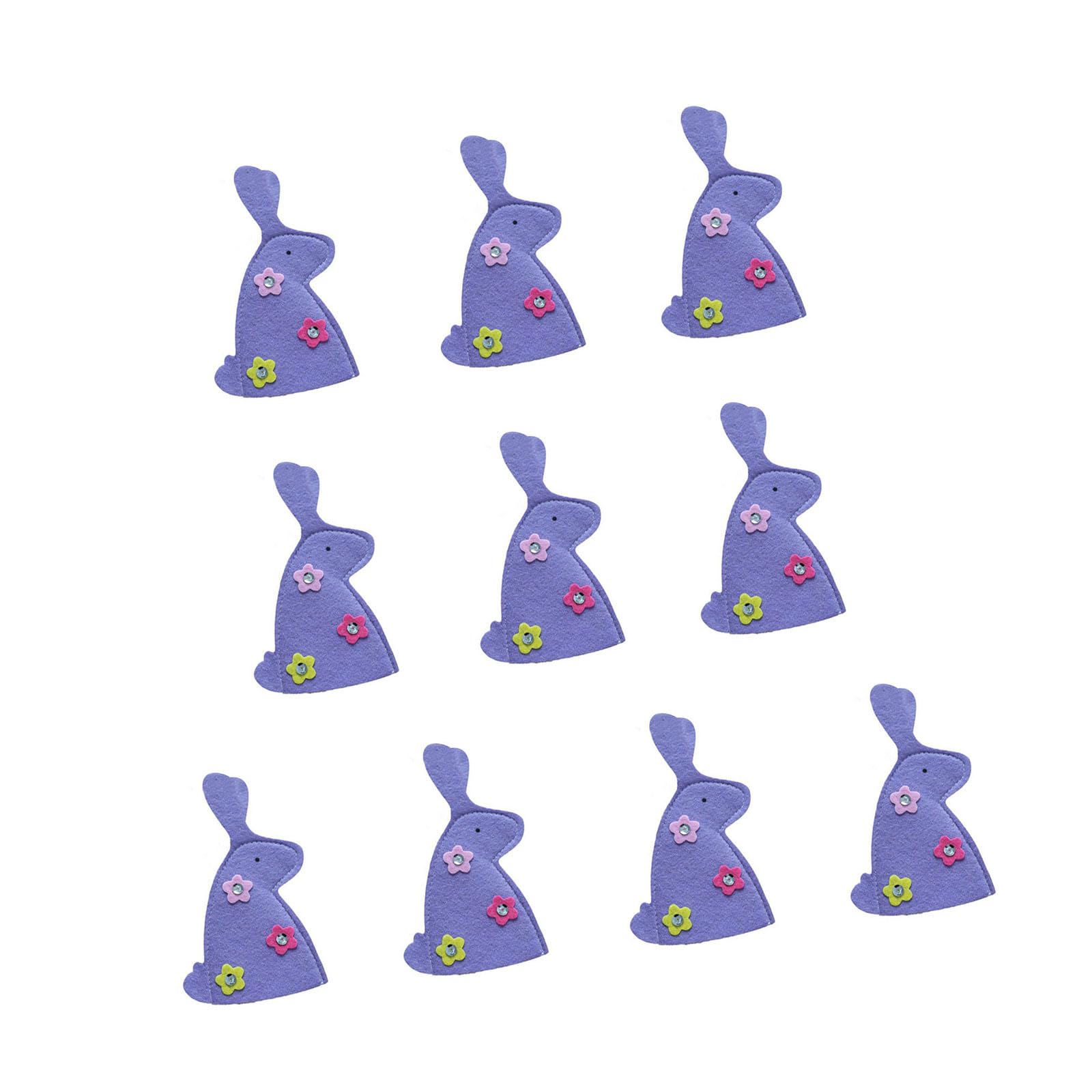 Tsophreniq Of 10 Easter Bunnies Eggs Covers Fabric Sleeves Holder Storage Bag for Spring Festival Celebration Fabric Holder