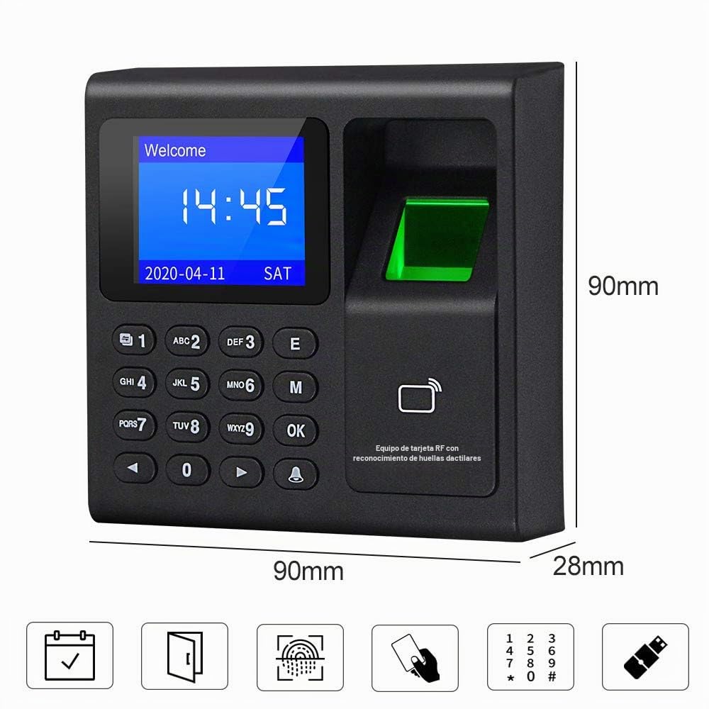 Tarjeta Contraseña Huella Digital RFID Kit de Puerta,Sistema de Proximidad de Seguridad para el Hogar, Teclado Biométrico, Encendido, Llaves, Botón de Salida (Without Lock Kit)