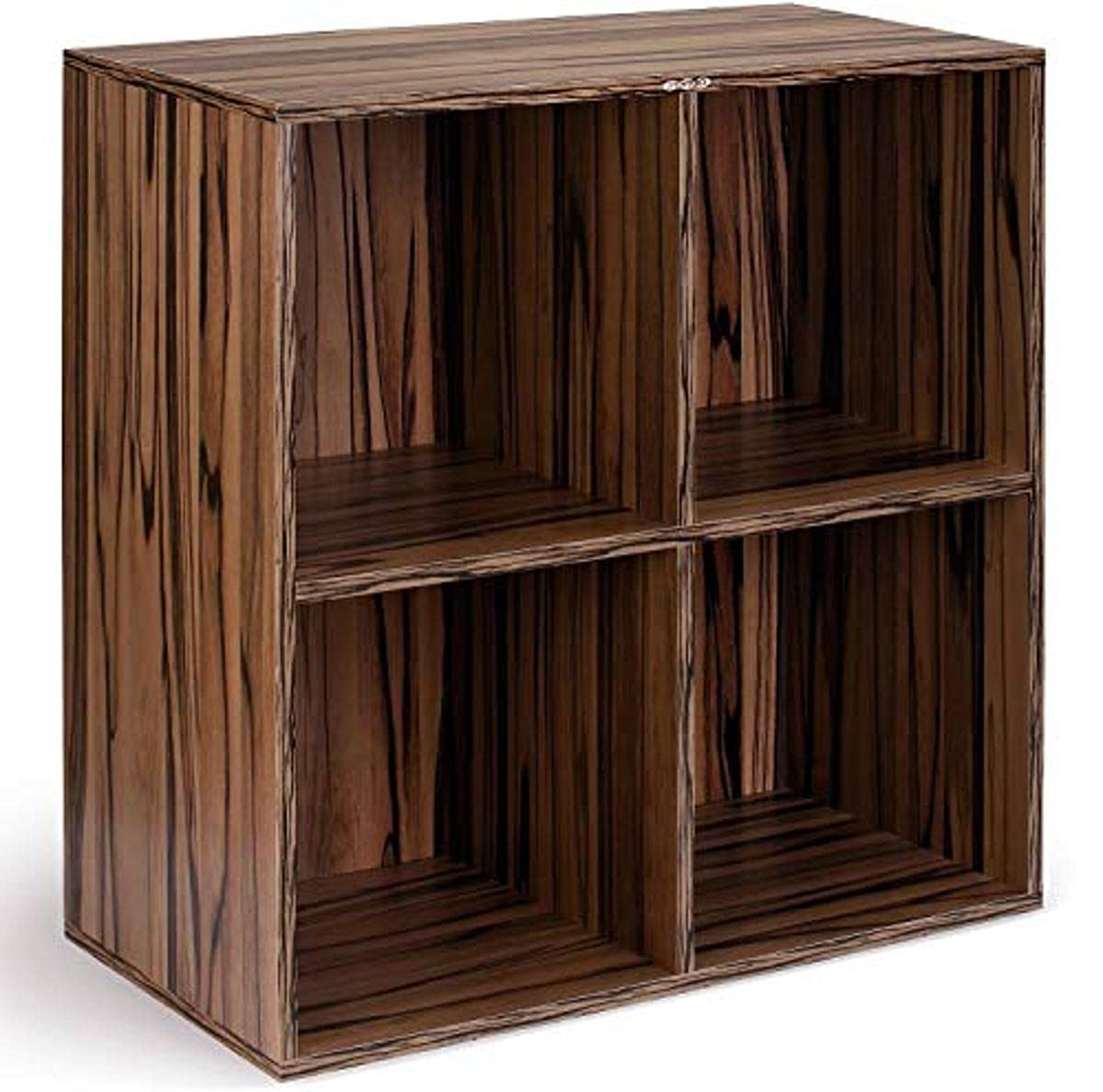 Zomo VS-Box 400 Vinyl Regal - 705 x 335 x 730 mm - Zebrano - MDF Holz - Schallplattenregal für ca. 400 bis 480 LPs