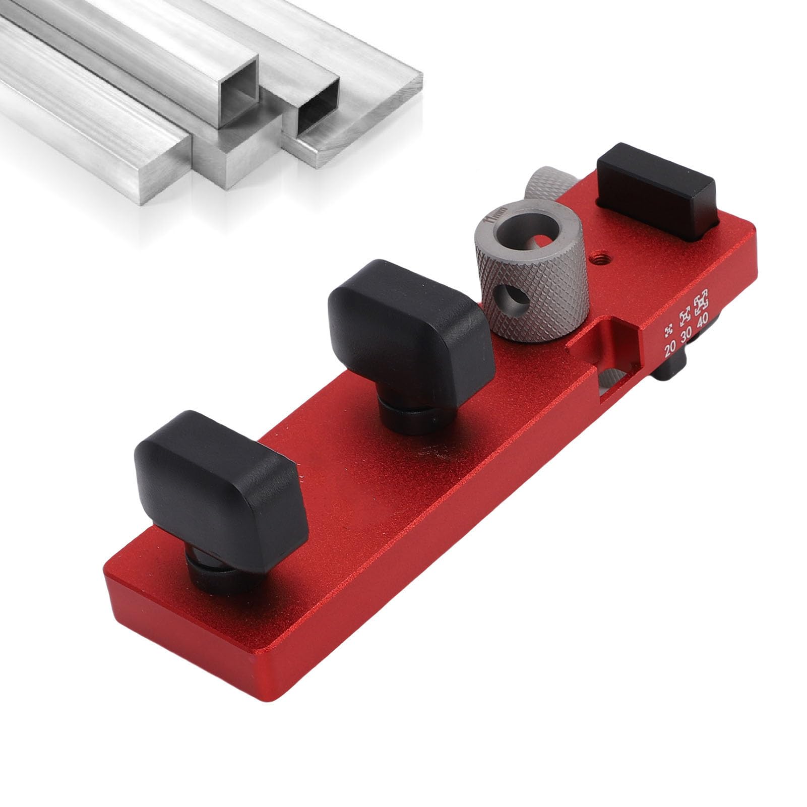 FILFEEL Aluminiowy Przyrząd Wiertniczy do Profili T-slot 20mm 30mm 40mm,