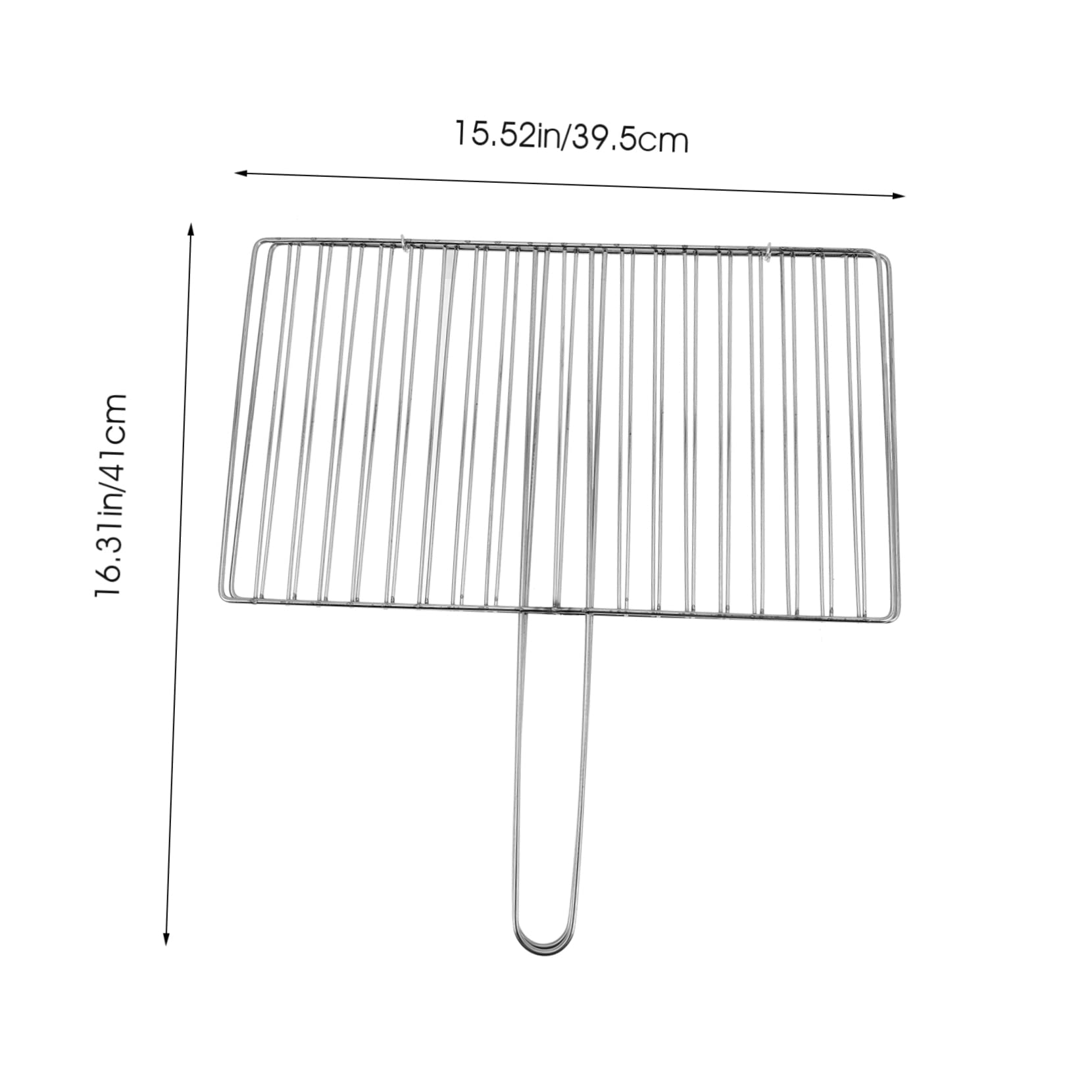 POPETPOP Grilled Fish Clips Camping Barbecue Fish Holder for Grill Baskets Portable Grill Net for Outdoor Grill Fish Grill Basket Grilling Wire Vegetable Grill Basket Stainless Steel Silver
