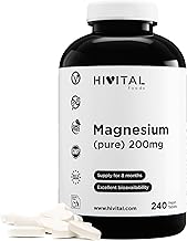 Magnesium 200 mg from Magnesium Citrate. 240 Vegan Tablets for an 8 Month Treatment. Made by HIVITAL