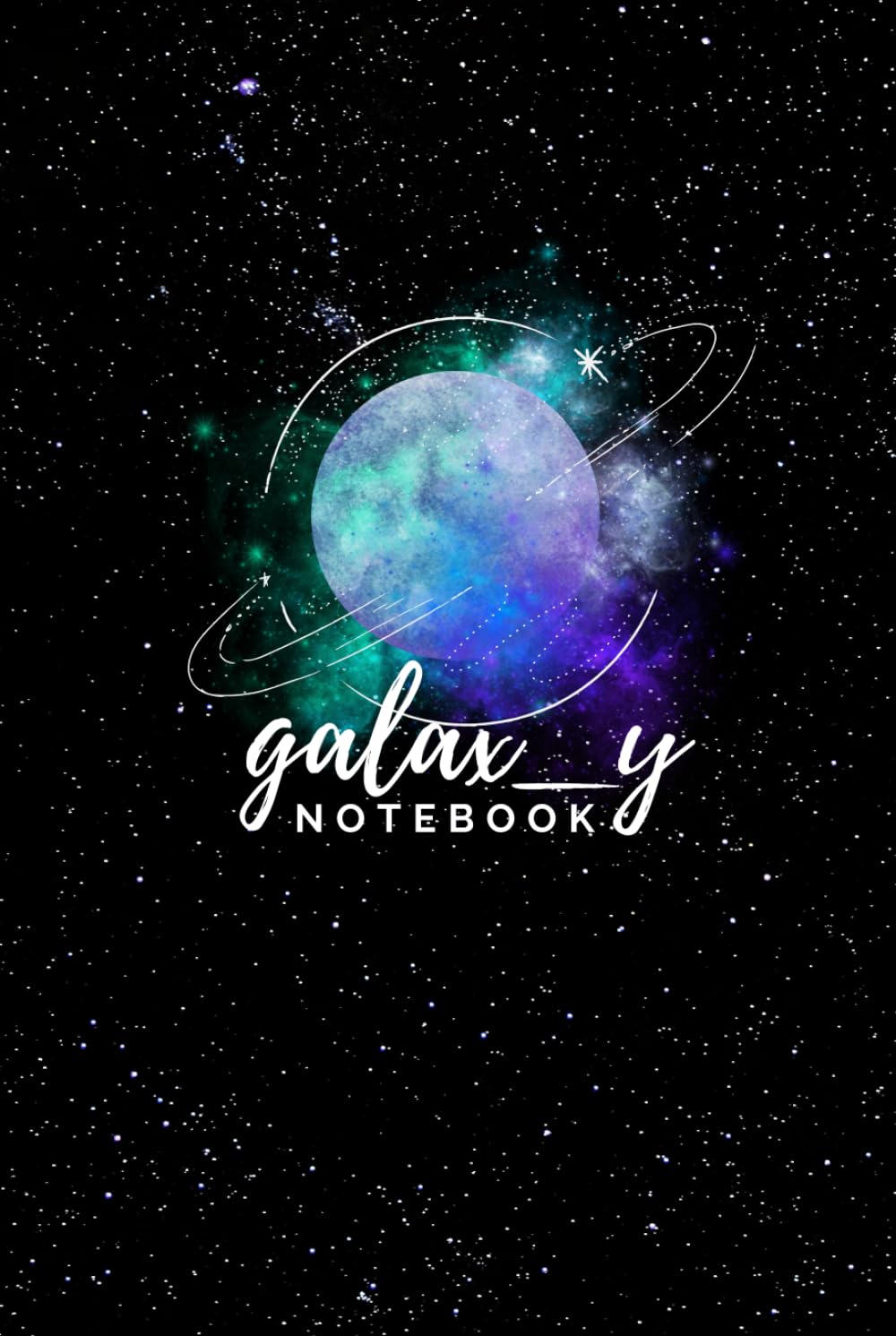 Notebook rigide espace et étoiles grand format pour écrire