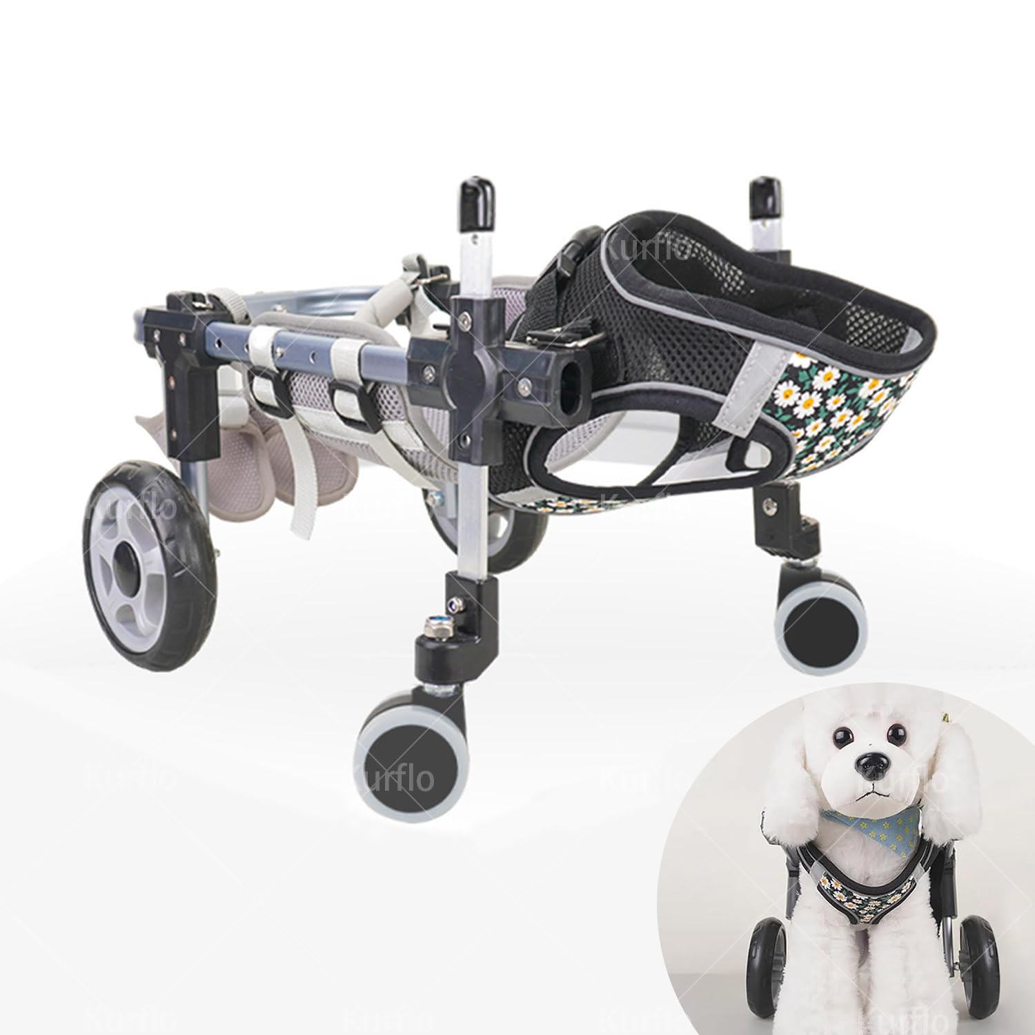 Amazon.co.jp: Kurflo 犬用車 椅子 犬用カ ート 猫用カ ート 小型犬用