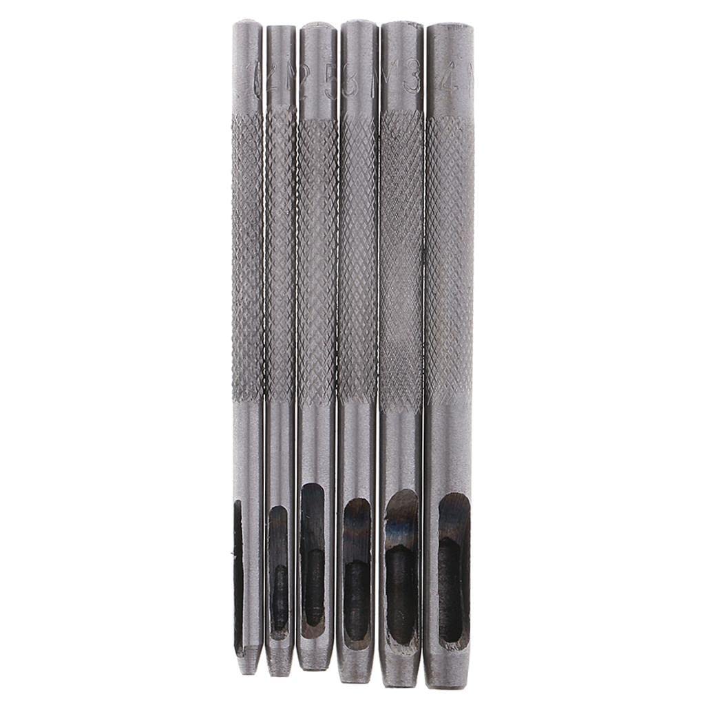 Enakshi® 6 Pieces Round Steel Leather Craft Hollow Hole Punch 1mm to 4 mm for Leather Belt Watch Band Gasket|Collectibles-image-25