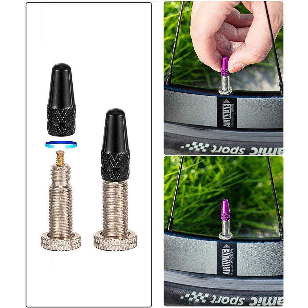 Lot De 50 Bouchons De Valve Presta Greluma – Aluminium Anodisé – 10 Couleurs – Forme Fusée – Pour Vélo