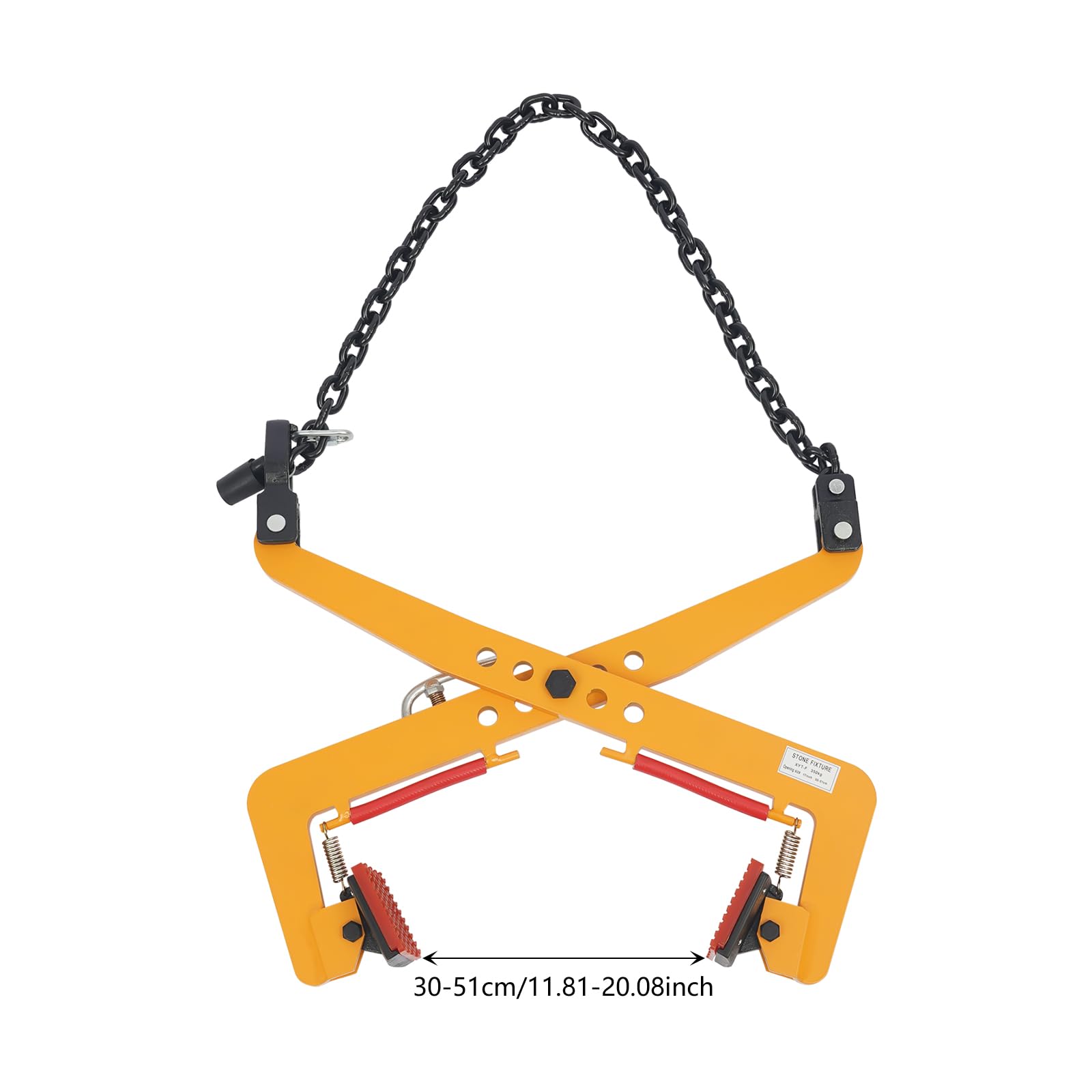 Pinza di fissaggio da 325 kg, morsetto di estrazione per pallet, ganasce regolabili in gomma 12 – 36 cm, morsetti di sollevamento verticali, pinza per sollevamento marciapiede, supporto per gru da