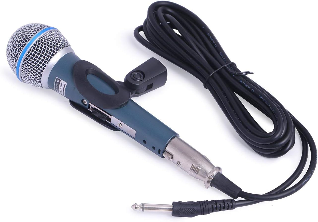 KARTsHITech Beta 58SL Singing Mic Studio Voice Recording Karaoke Dynamic Vocal Microphone (Grey)