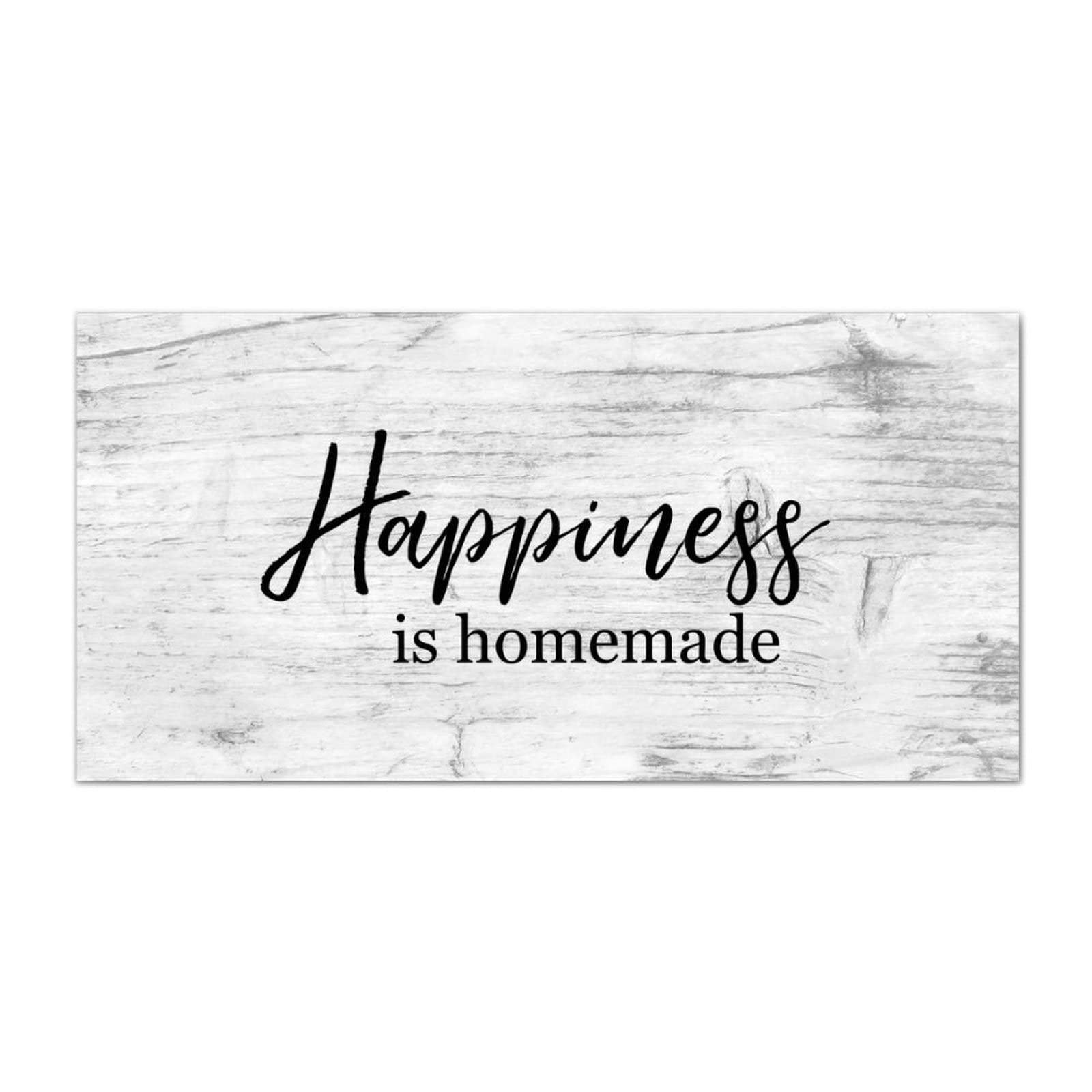 LITTLEGROVE SEEDS Vintage Wood Signs with Quotes Happiness Is Homemade Wood Plaque Farmhouse Decor Wall Art Wall Hanger Sign Home Decor for Home Kitchen Living Room Coffee Bar 12x6in