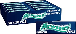 Airwaves Menthol & Eucalyptus Flavour Sugarfree Chewing Gum 10 Pellets 30 x 15g by Wrigleys
