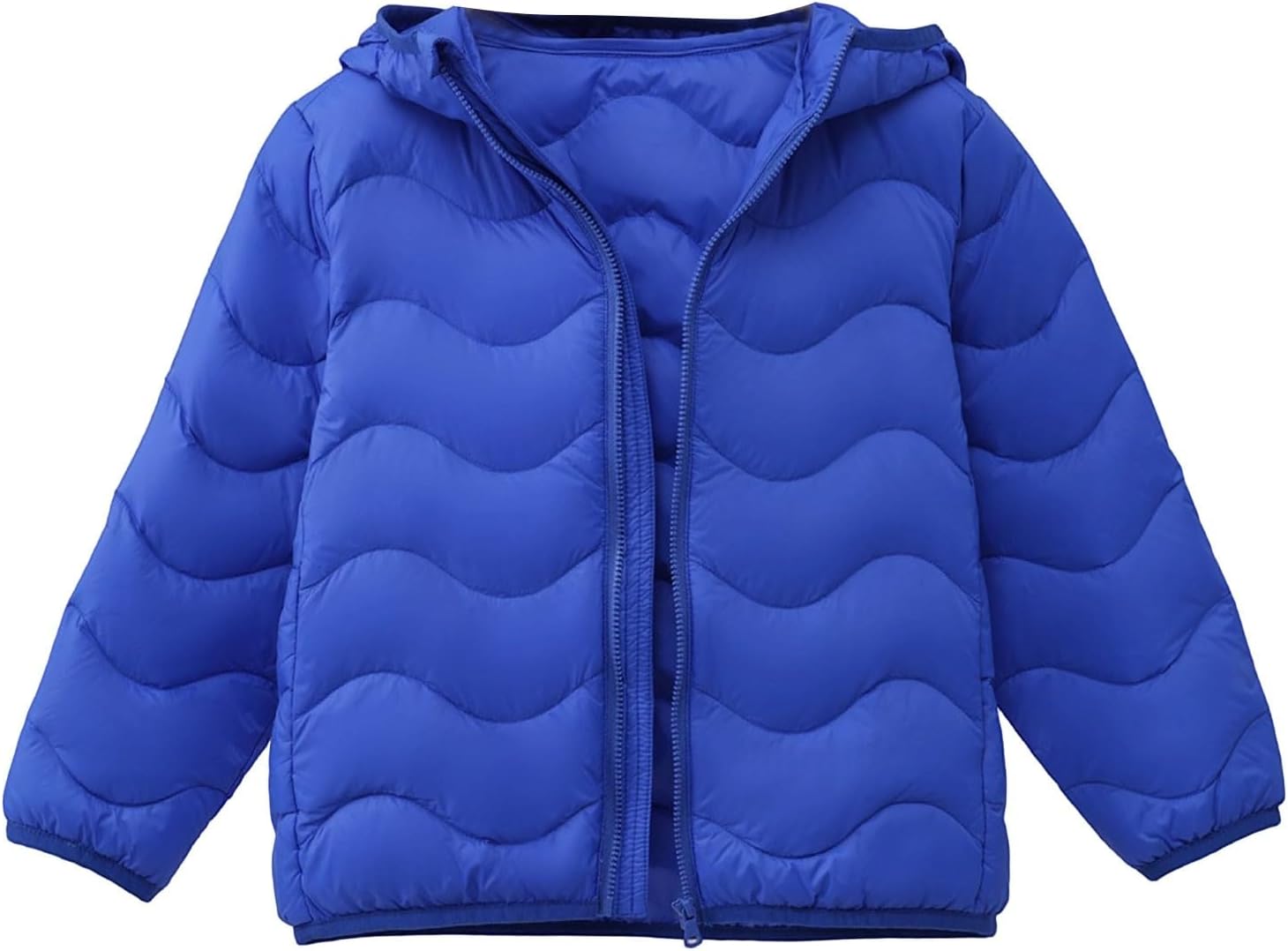 Toddler Lightweight Down Jacket Girls Packable Puffer Jacket Hooded Winter Coat Boys Warm Thick Fleece Parka Zipper Outerwear