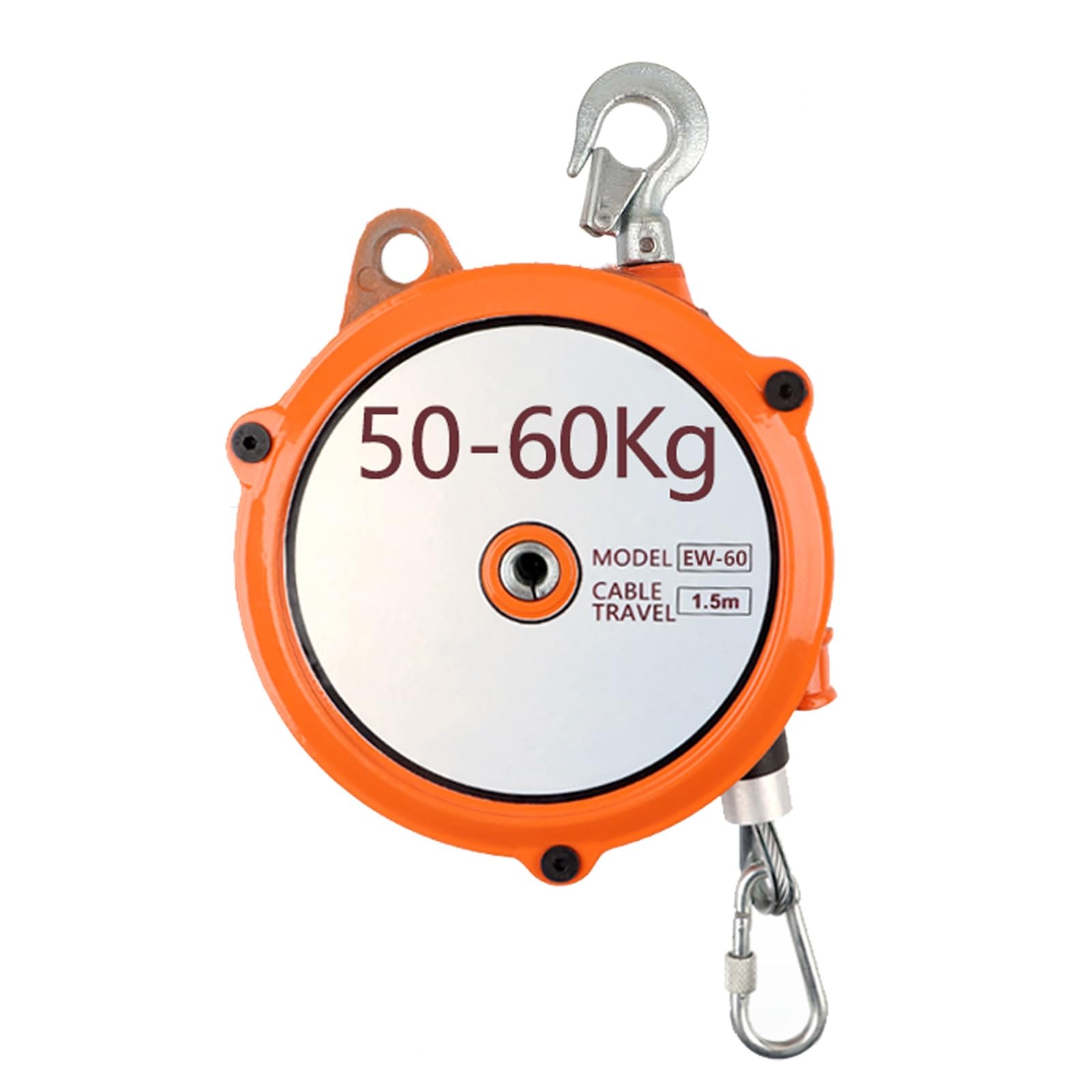 WEKONUMEX Retractable Spring Balancer, Spring Balancer Tool Holder 1.5m Wire Rope Hook For Workshop 1-60kg(50-60 Kg)
