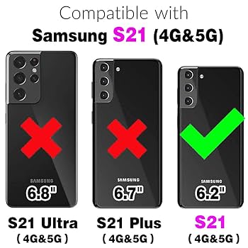 Amazon.com: Samsung Galaxy S21 5G Wallet Case with Tempered