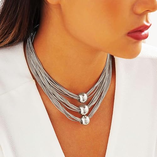 Miniatura 5 de Sixexey African Choker Necklaces Africa Statement Neck Chain Beads Bib Necklace Accessories for Women