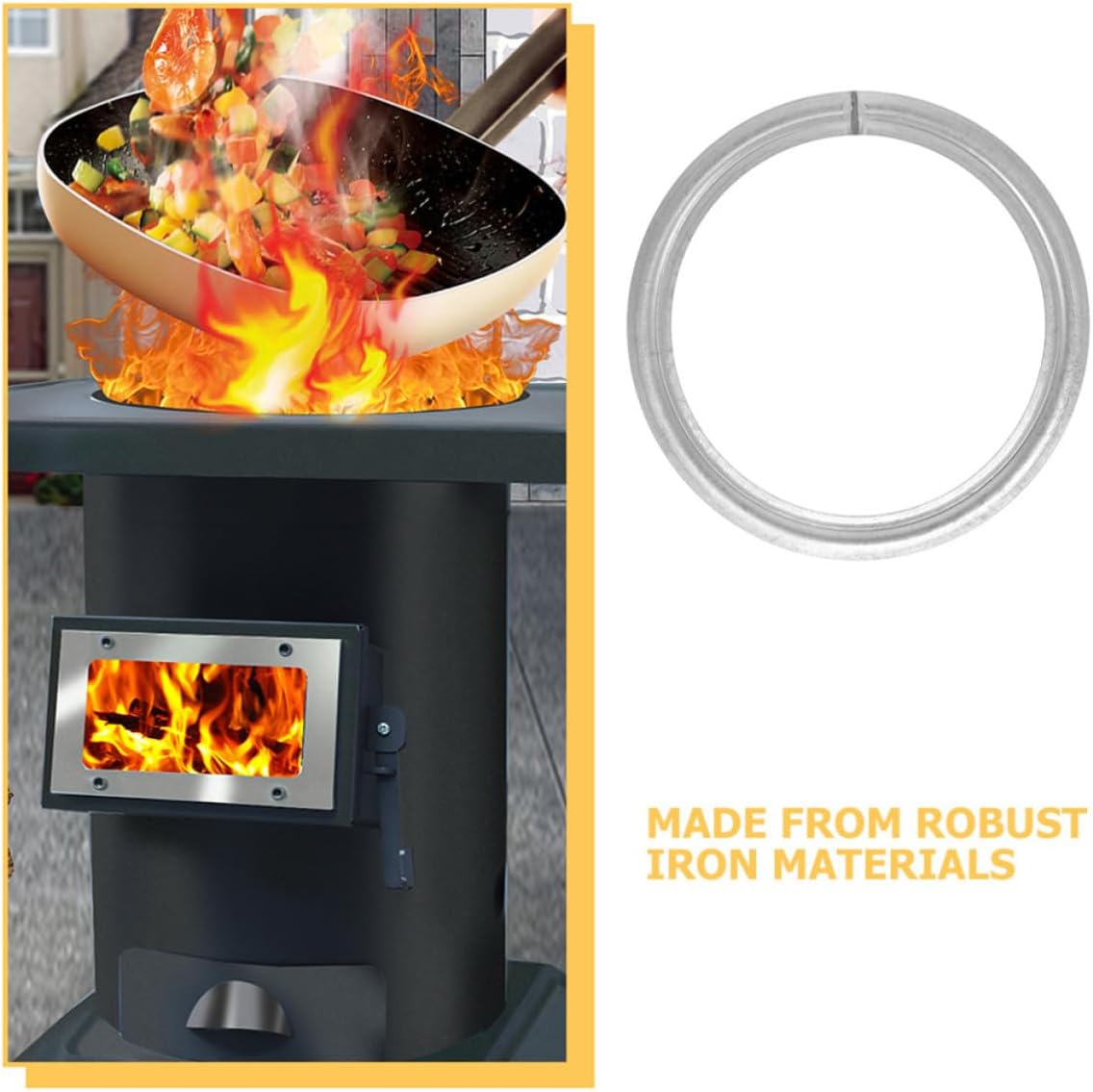 Universal Stove Ring Iron Gasket for Picnics and Barbecues