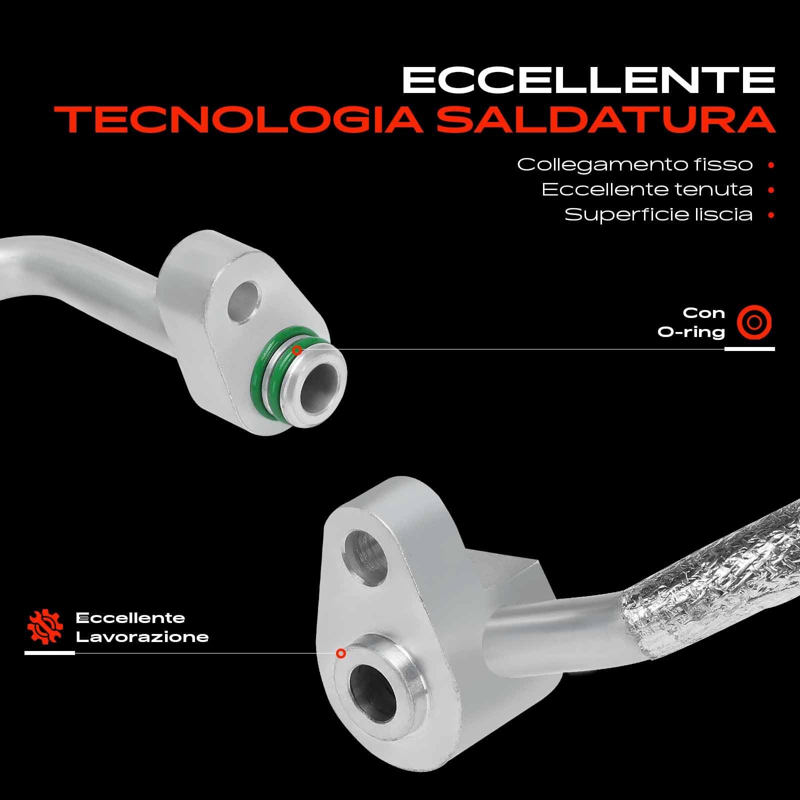 Frankberg Tubo dell'aria condizionata, tubo flessibile dell'aria | Compatibile con: Ducato Van 250, Scatola di collegamento, Autobus saltatore, Pianale/telaio Boxer, Pianale/telaio Jumper