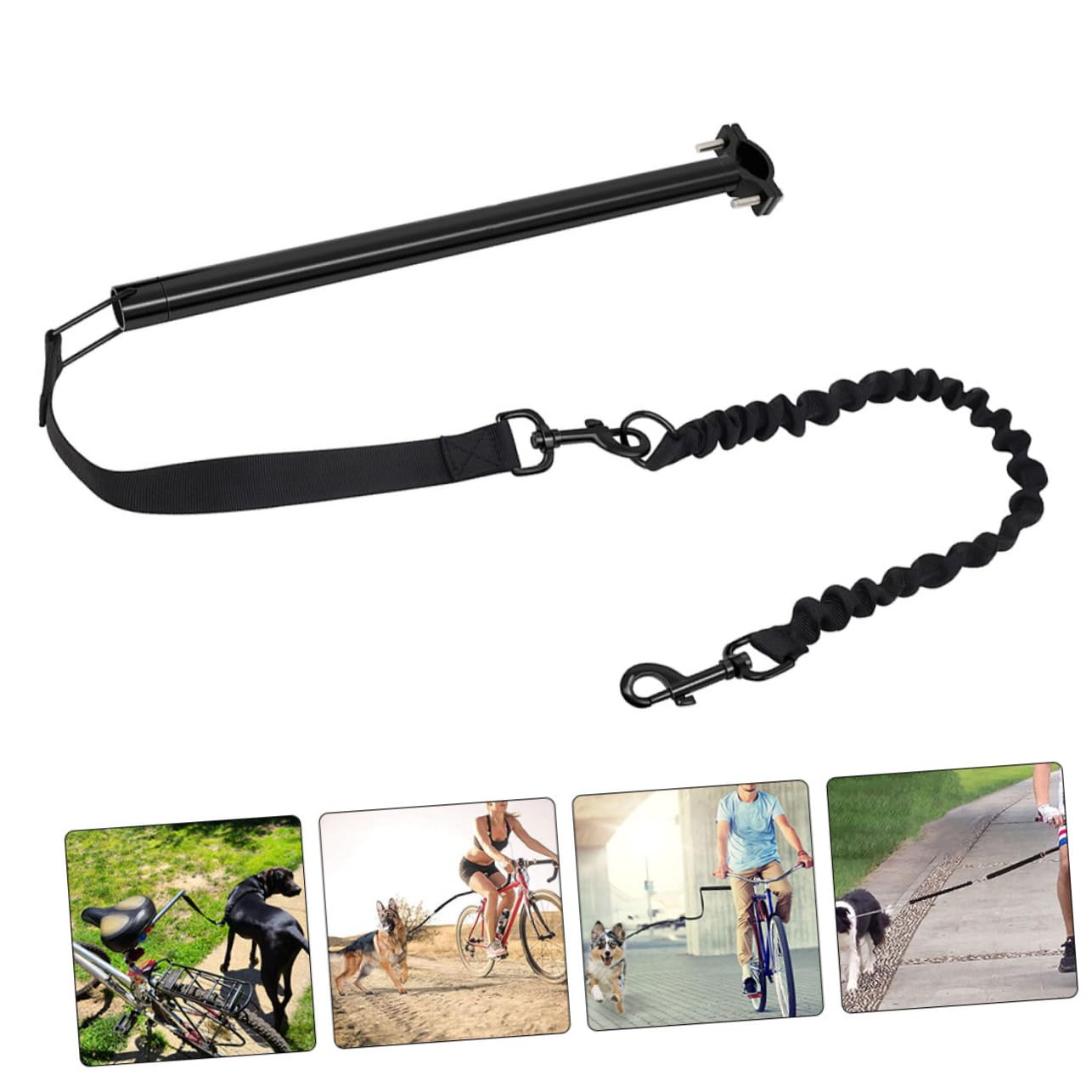 Guinzaglio per Cani da Bicicletta Robusto Design Ergonomico Oxford e Lega, Adatto per Cani Piccoli e Medi Durante Viaggi o Attività Indoor