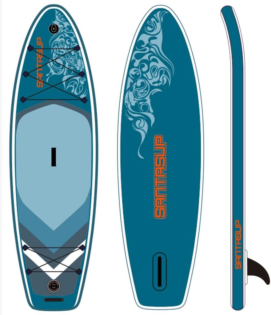 Inflatable Paddle Board for Adults, Extra Wide Stand Up Paddleboards with Premium SUP Accessories and Carry Bag Reinforced Double Layer All-Around Paddleboard Bottom for All Skill Level