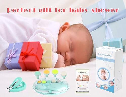 Miniatura 40 de Set de manicura eléctrica para uñas con cortaúñas, dedos de los pies, cuidado de uñas de los pies, kit de aseo de esmalte seguro para niños pequeños