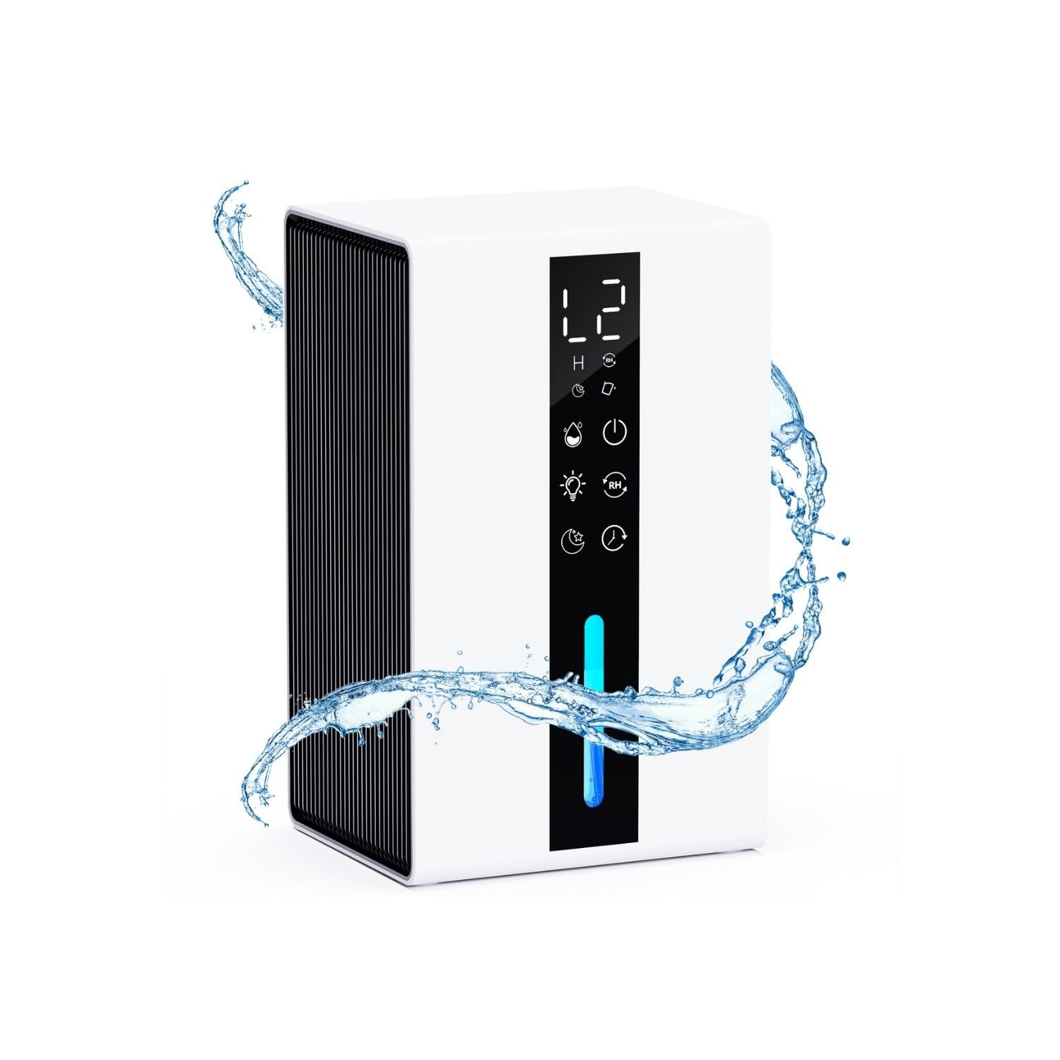 Déshumidificateur 1,8L - 2 Vitesses (350ml/jour), Silencieux ≤30dB, Minuterie 48h, éclairage RGB, Pour Chambre Jusqu'à 20m²