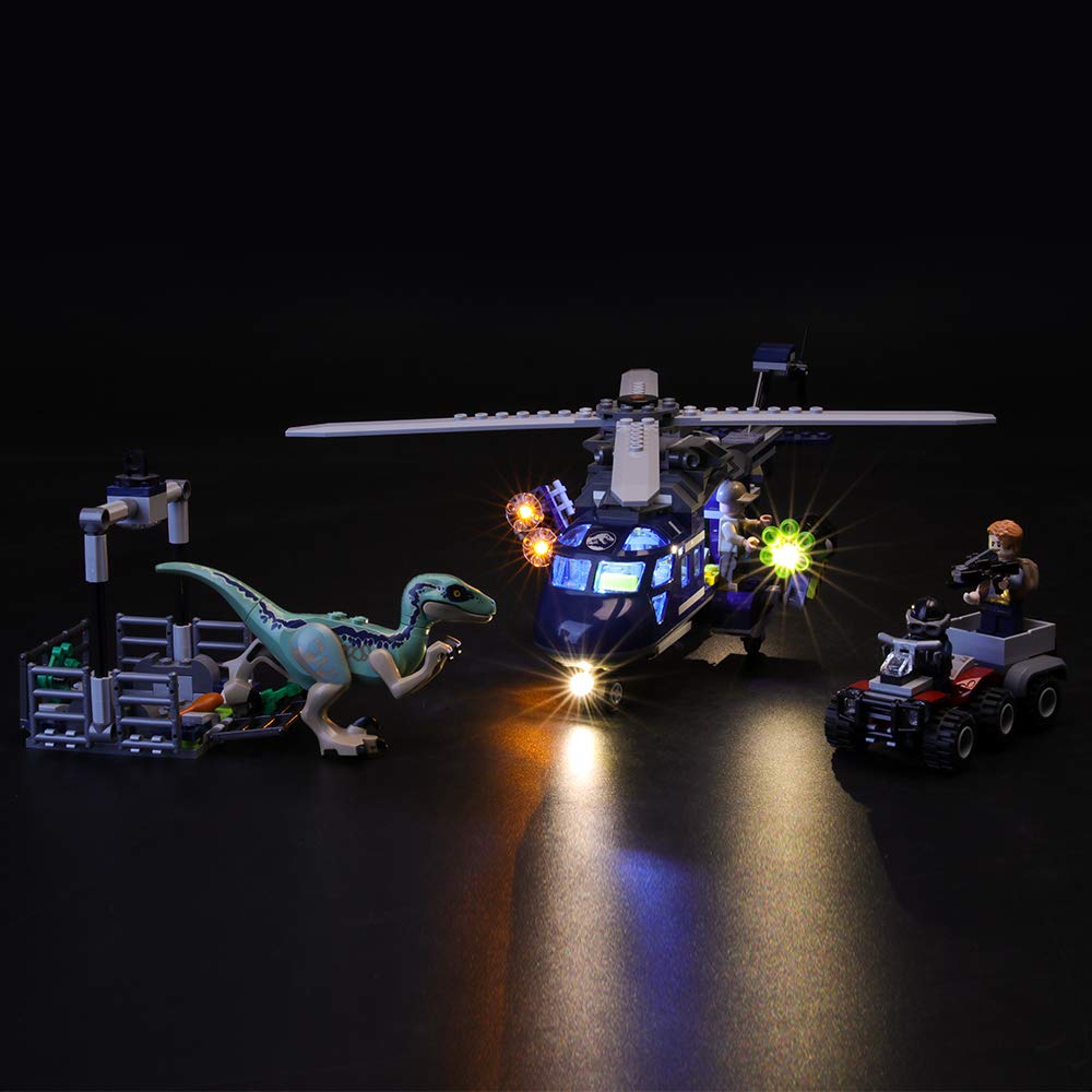 BRIKSMAX Led Lighting Kit for Blue's Helicopter Pursuit - Compatible with Lego Jurassic World 75928 Building Blocks Model- Not Include The Lego Set