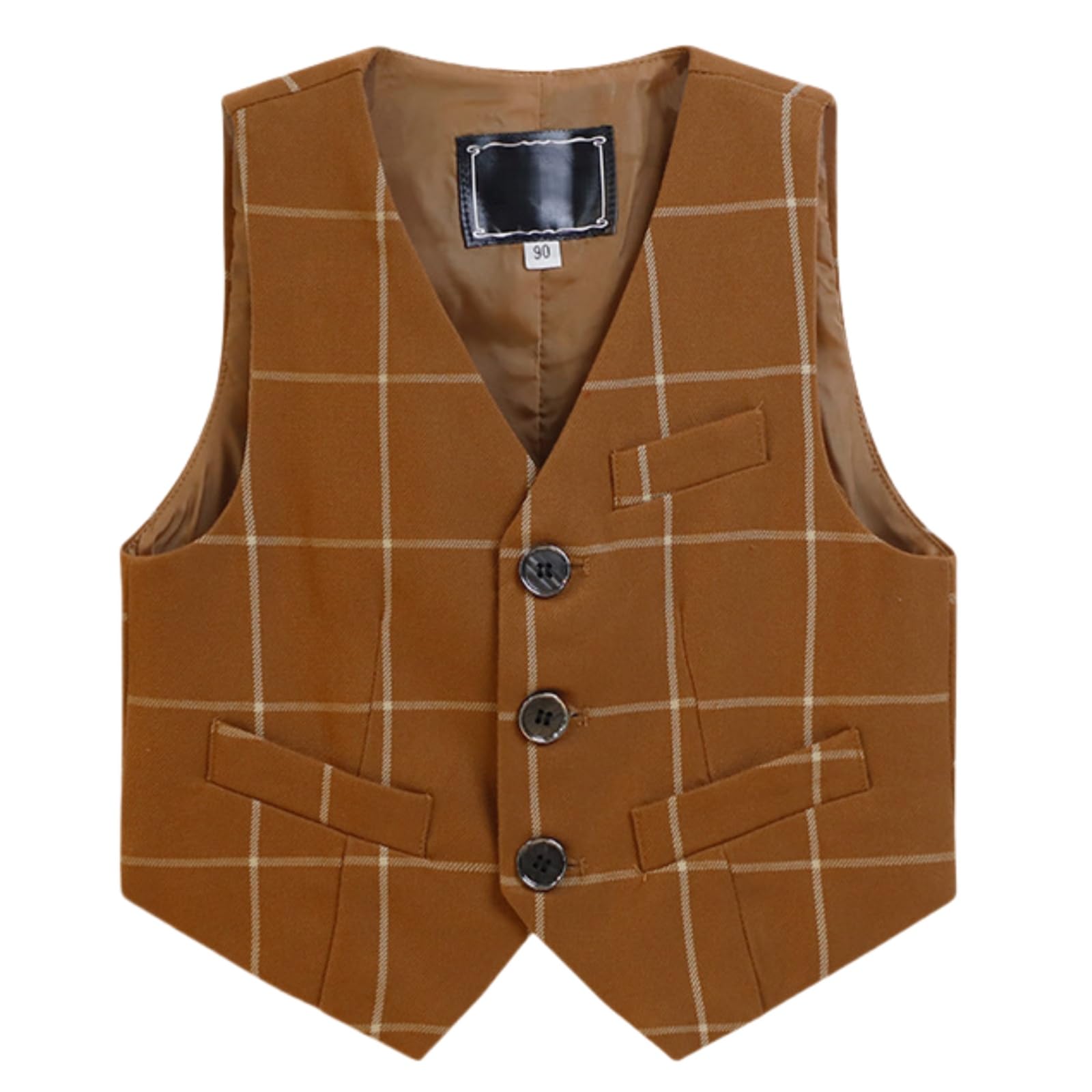 Garçon Gilet Veste sans Manche Costumes d'honneur Enfant Petit Veston Gentleman Mariage Baptême Cérémonie 2-14 Ans
