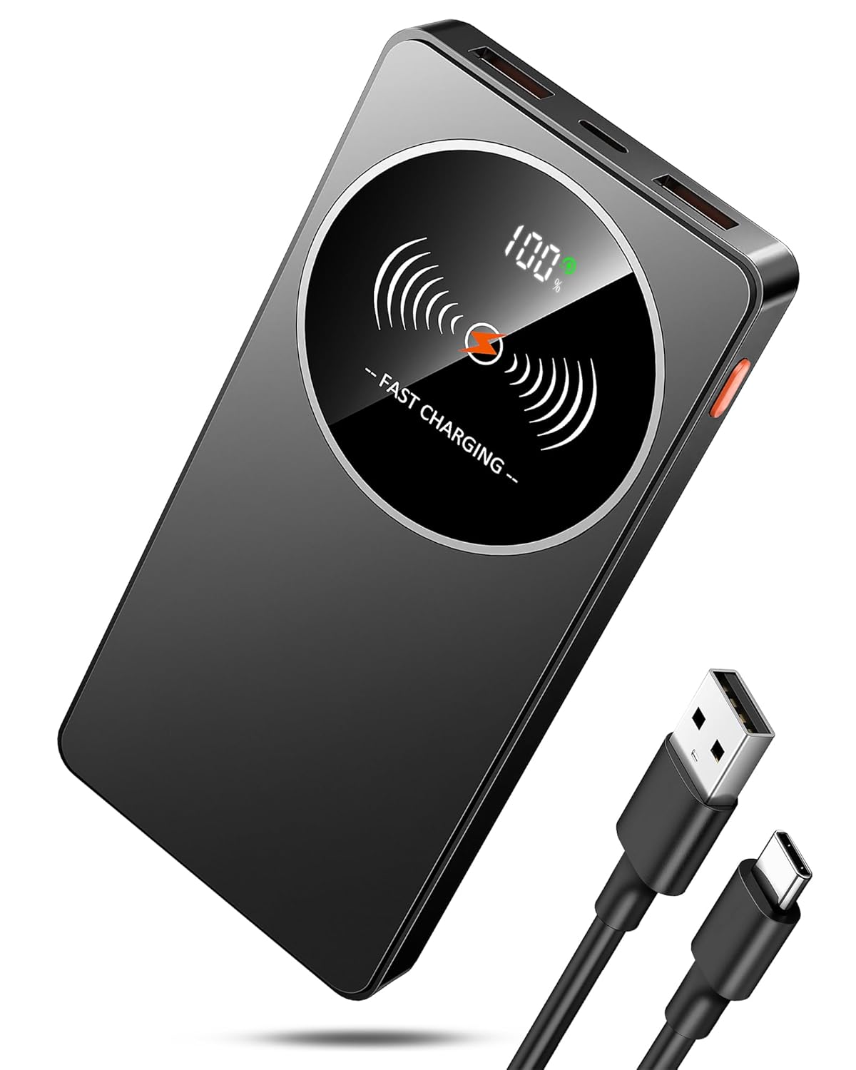 Portable Charger 10000mAh 22 5W Power Bank Fast Charging Slim 3A USB C In Out Battery Pack for