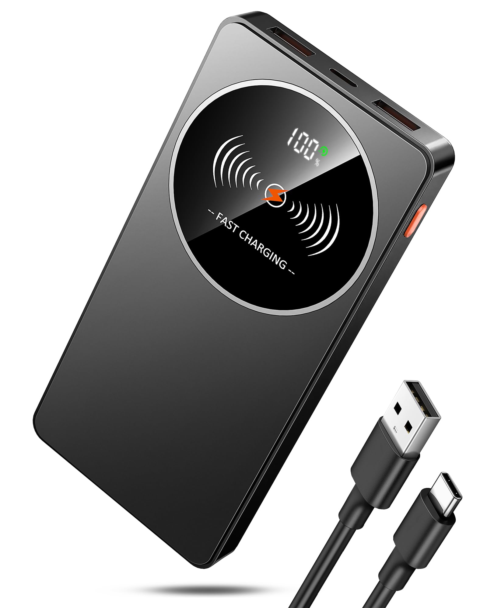 Portable Charger 10000mAh 22 5W Power Bank Fast Charging Slim 3A USB C In Out Battery Pack for
