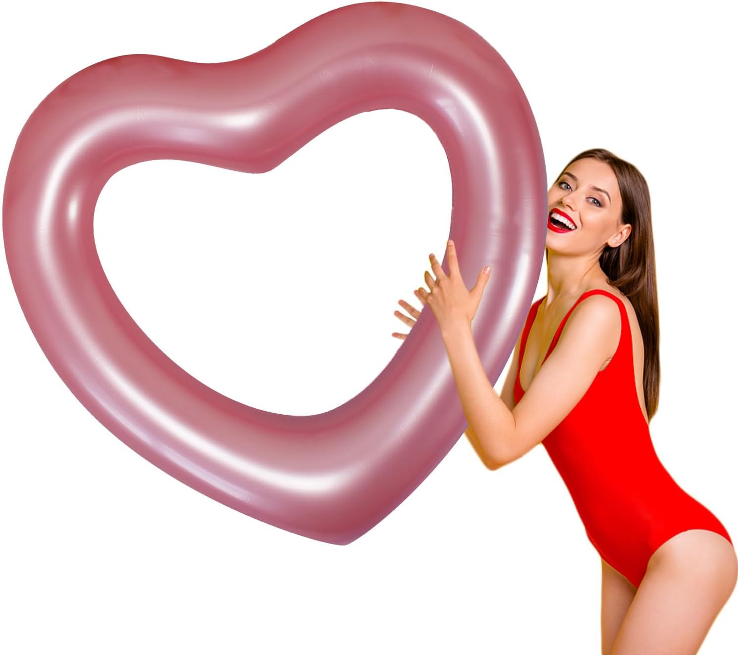 Heart pool floats, swimming ring, heart pool float, Heart Shaped Swimming Pool Float Loungers Tube, Water Fun Beach Party Toys for Kids, Adults.
