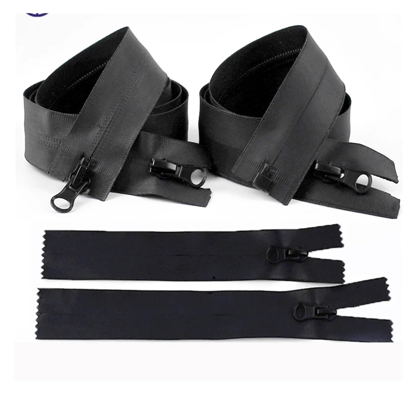 Cerniere Lampo 2/5 Pezzi 5# 60-100 Cm Cerniere Impermeabili For Cucire Cerniera Invisibile Cursore Aperta Giacca Borsa Fai Da Te(Black-Double,80cm,No5-5Pcs)