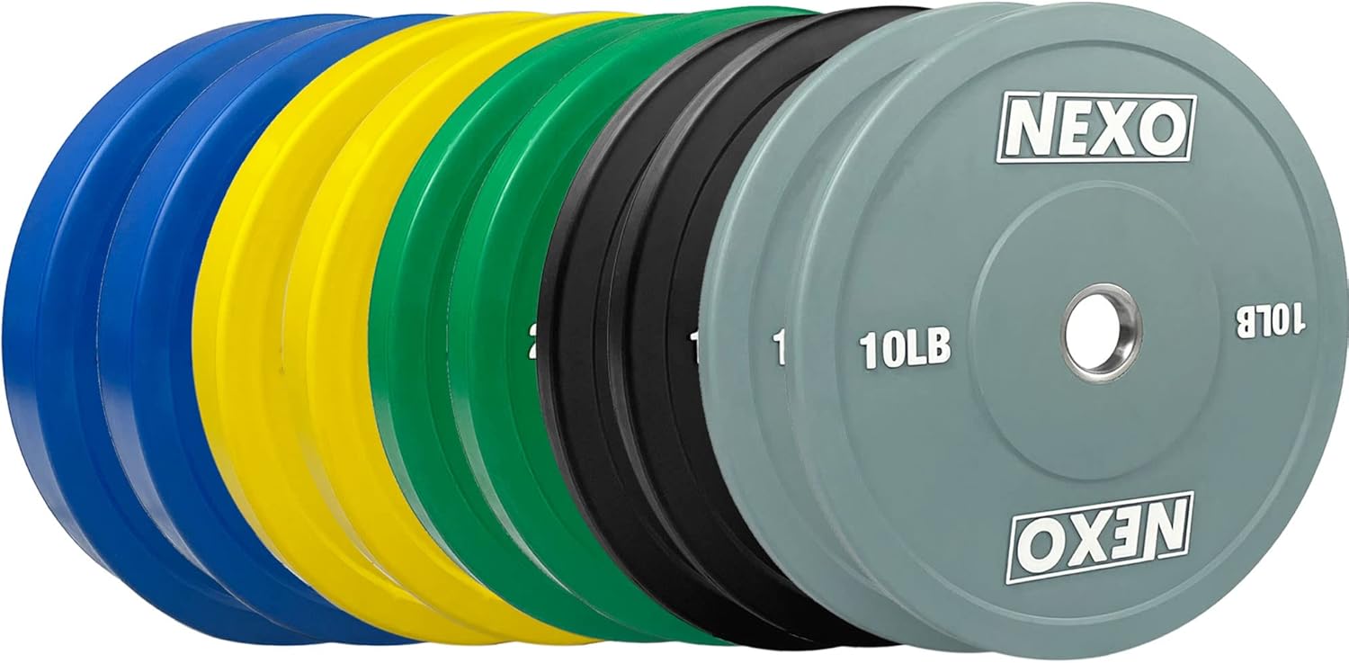 NEXO Color 260LB Rubber Bumper Plate Set Premium Matte