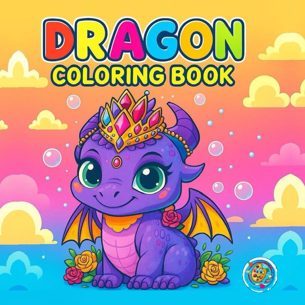 Coloring for kids: funny dinosaurs (children's coloring pages)
