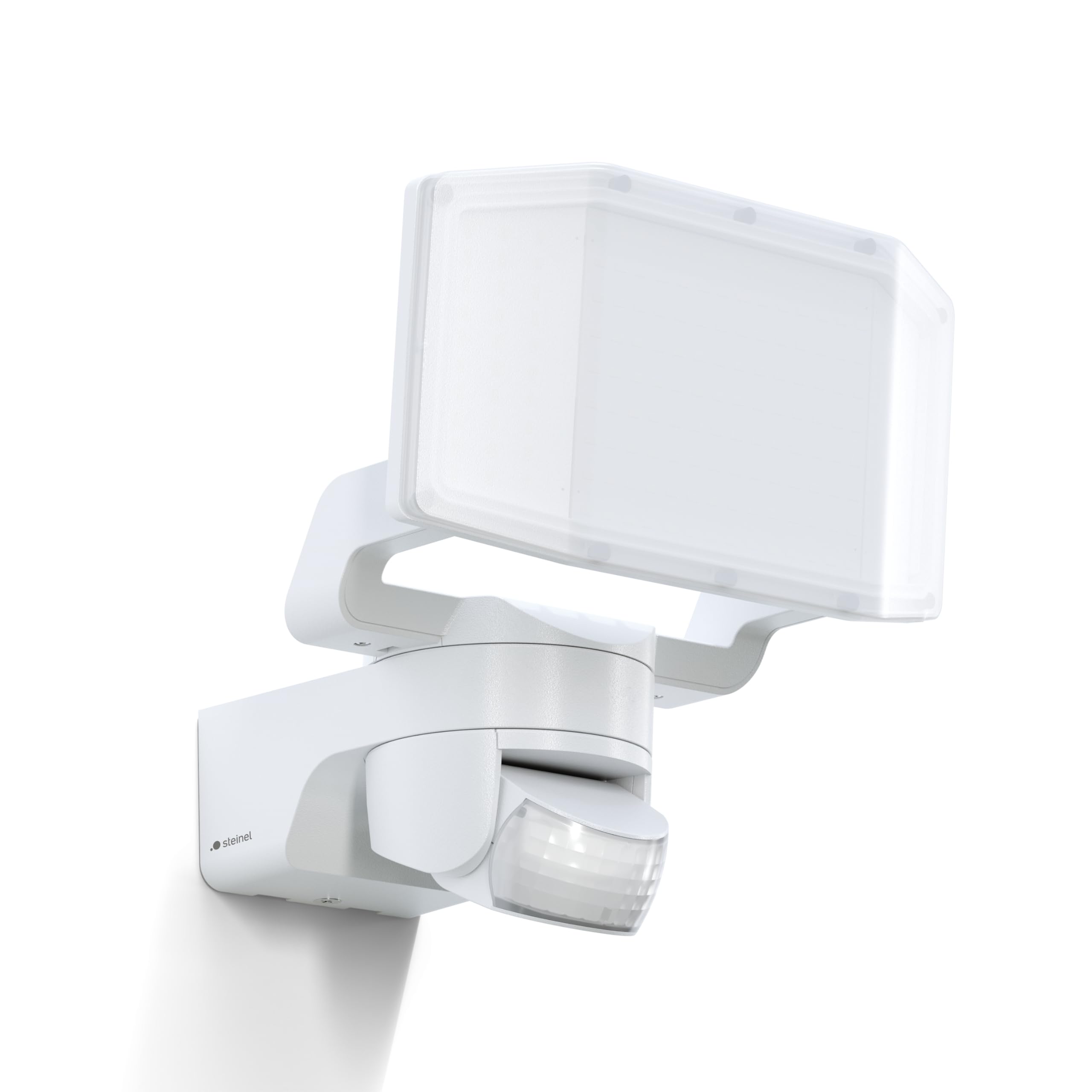 Steinel LED Security Light XLED Protect S White, 180°/10 m Motion Detector, Panoramic Floodlight, LED panel fully swivelling, 14.3 W, IP54
