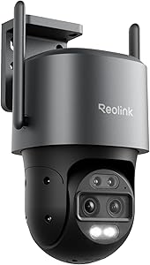 Reolink 4K 8MP Wi-Fi 6 PTZ Outdoor Surveillance Camera WiFi with Auto Tracking Zoom, Dual Lens, Dual View, WiFi Camera Out…