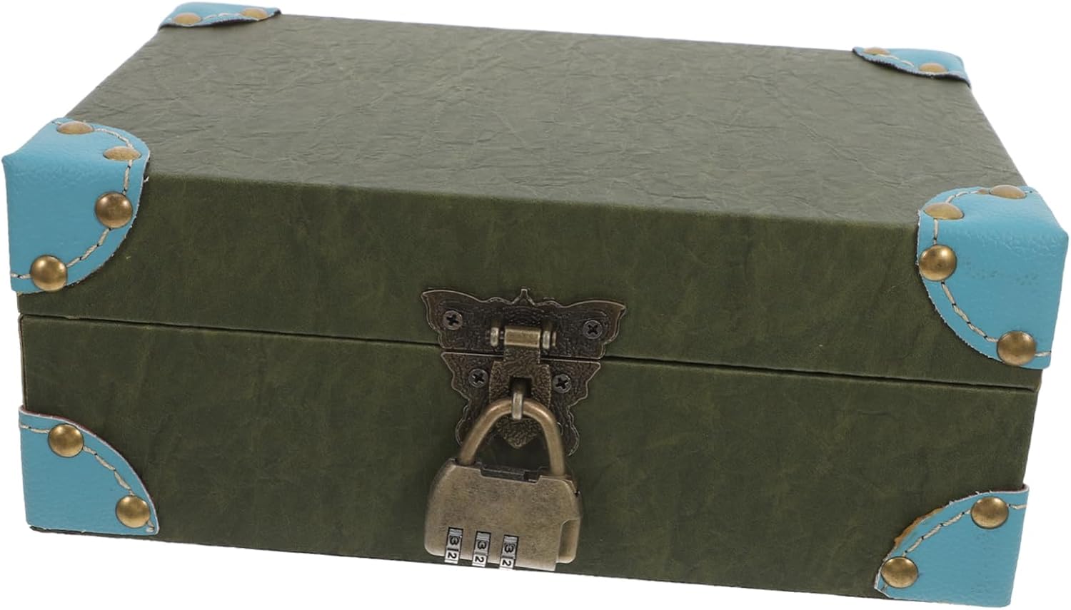 Zerodeko Vintage Wooden Treasure Chest with Lock Decorative Keepsake Box for Jewelry and Documents Elegant Antique Storage for Home and Office Decor Small