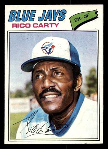 Baseball MLB 1977 Topps #465 Rico Carty wax residue Blue Jays