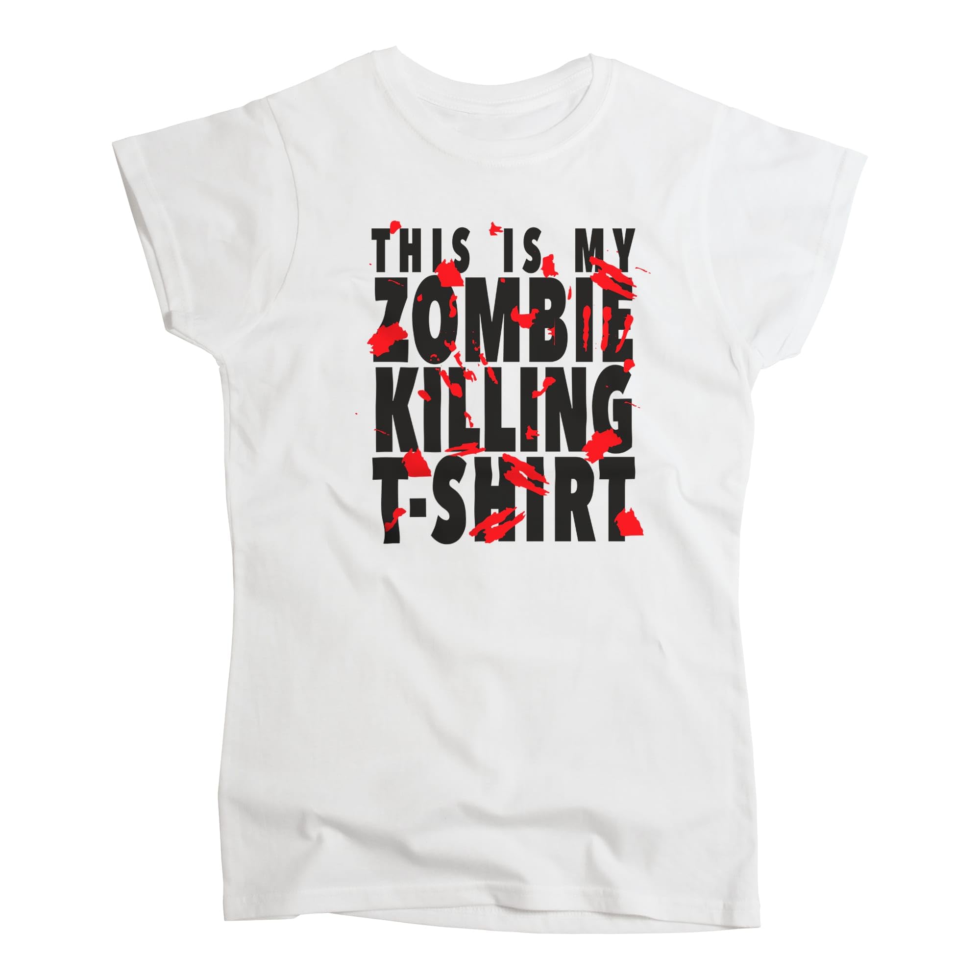 Nutees This is My Zombie Killing Women T-Shirt (White), XX-Large