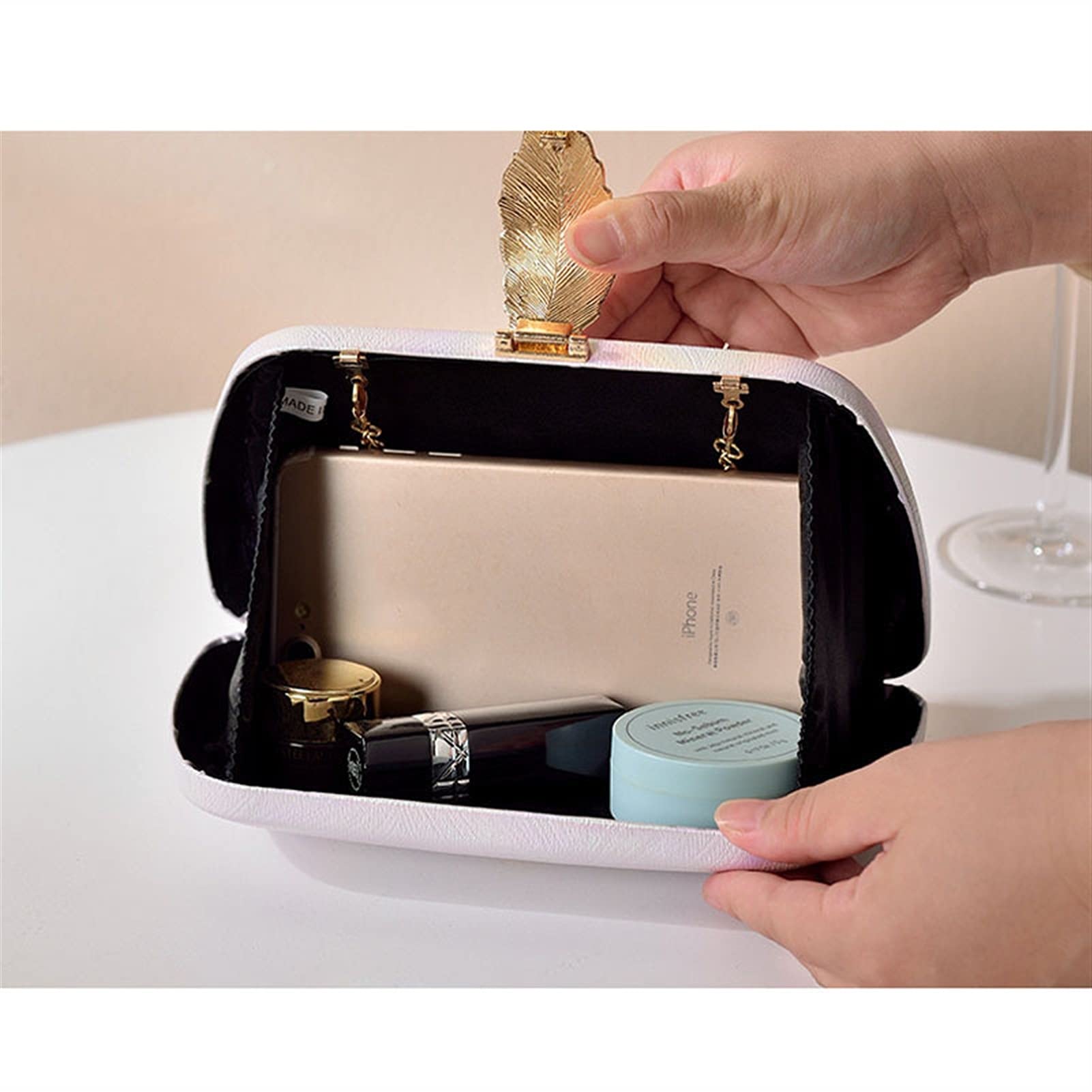 Borsa trasparente elegante borsa a tracolla a catena di perle per donna borsa da sera in acrilico con pochette per la festa nuziale ZD2117  1524