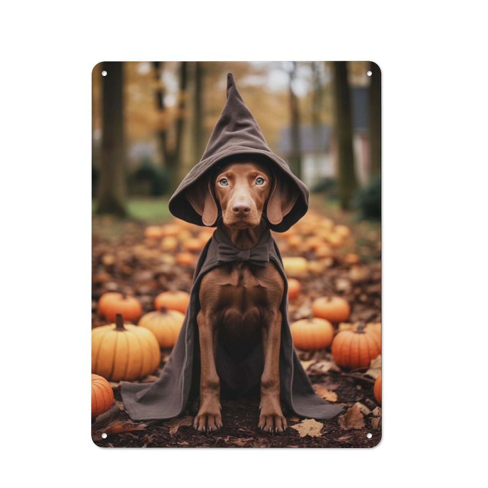 Metal Plaque 40x30cm with Halloween Vizsla for Pub Or Café, Vintage Decor, for Pub Decor Enthusiasts