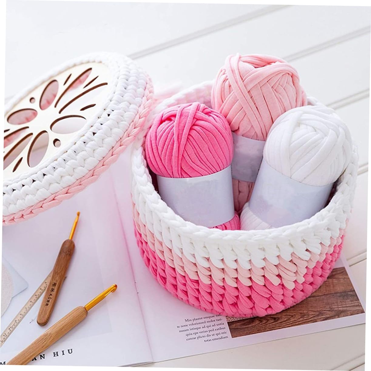 IWOWHERO 2Pcs Natural Wooden Basket Bottoms Shape Blank Crochet Durable Base for Weaving Projects for Beginners and Crafting