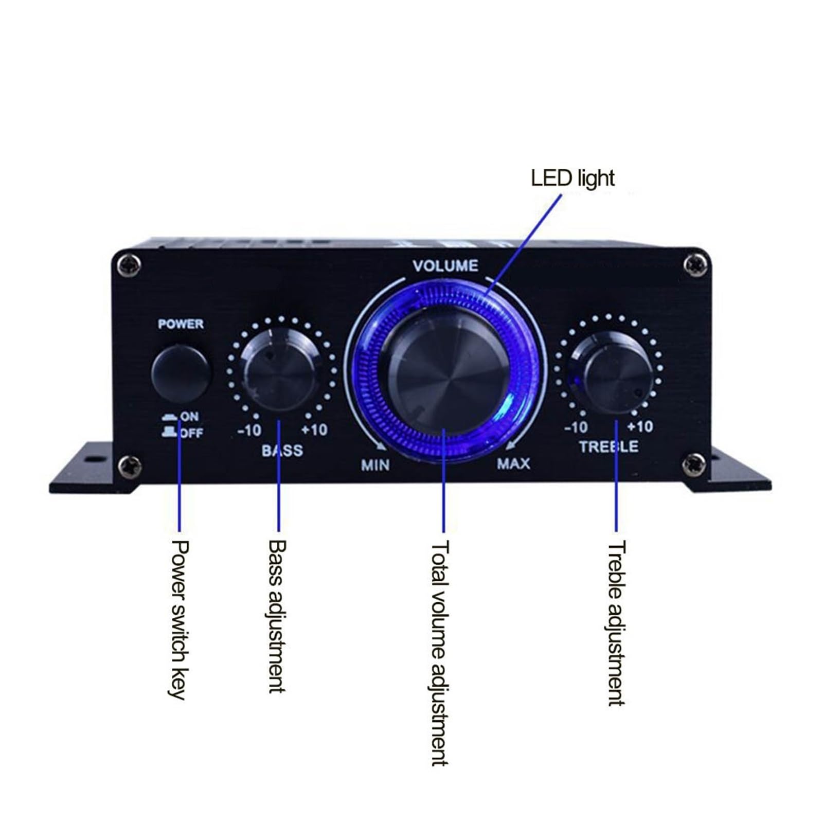 Mini Cyfrowy Wzmacniacz Samochodowy Audio Niebieskie Światło Stereofoniczny Wzmacniacz Audio Do Kina Domowego Klubowa Muzyka Imprezowa
