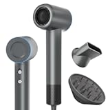 Hair Dryer, 160000 RPM High-Speed Ionic Hair Dryer Portable Lightweight Blow Dryer with 500 Million Negative Ions, hair dryer with Magnetic Diffuser & Nozzle for Home and Travel