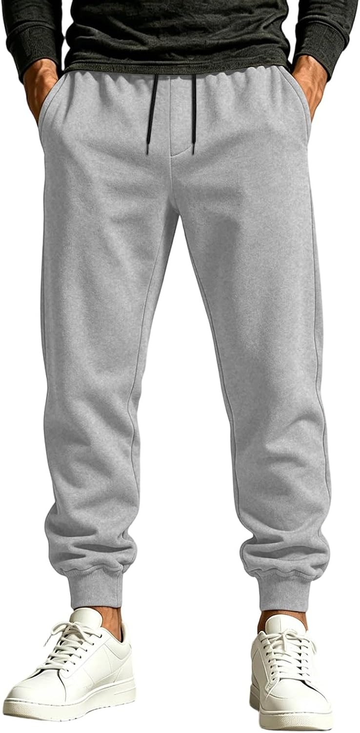 Men's Drawstring Workout Joggers Casual Lounge Track Pants Pockets | Men's Sweatpants Workout Joggers Gym Pants for Men Casual Lounge Track Pants Drawstring Elastic Waist Pants with Pockets