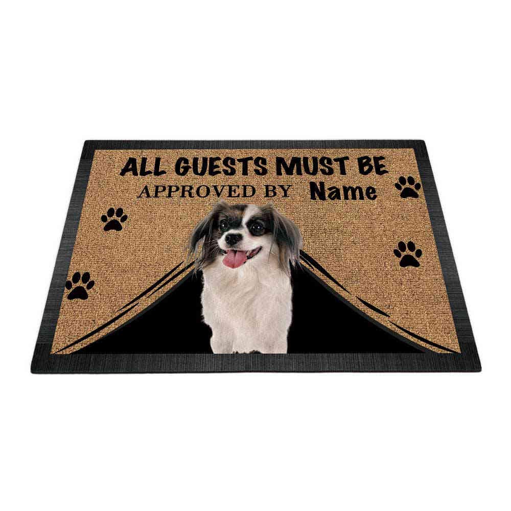 Spersonalizowana wycieraczka z napisem 'My Love Dog' Phalene Papillon Dog' mata podłogowa dla wszystkich gości muszą być zatwierdzone 70 cm x 45 cm