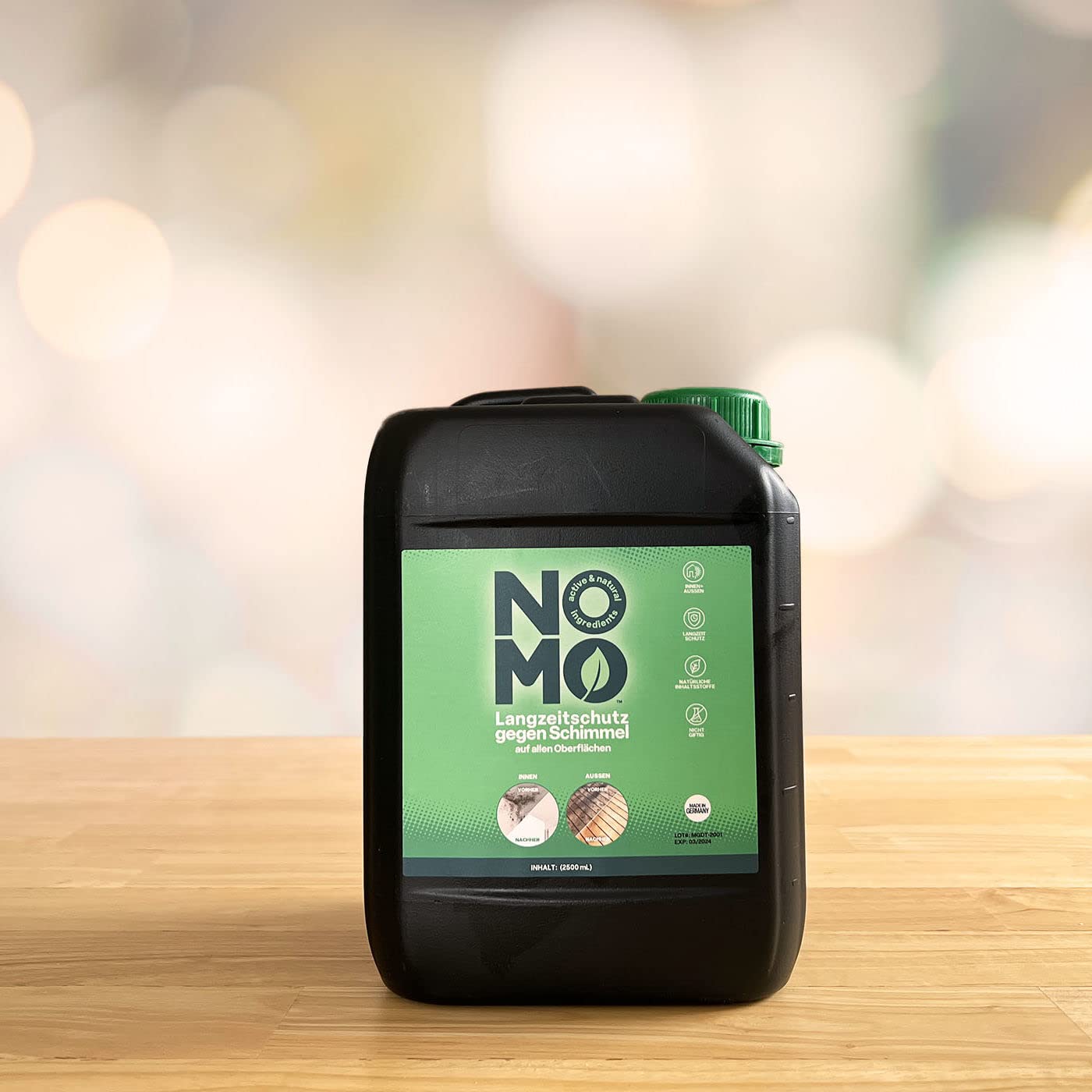 NOMO Protection naturelle de longue durée contre la moisissure - 2,5 l - Élimine efficacement et durablement les moisissures à l'intérieur et à l'extérieur