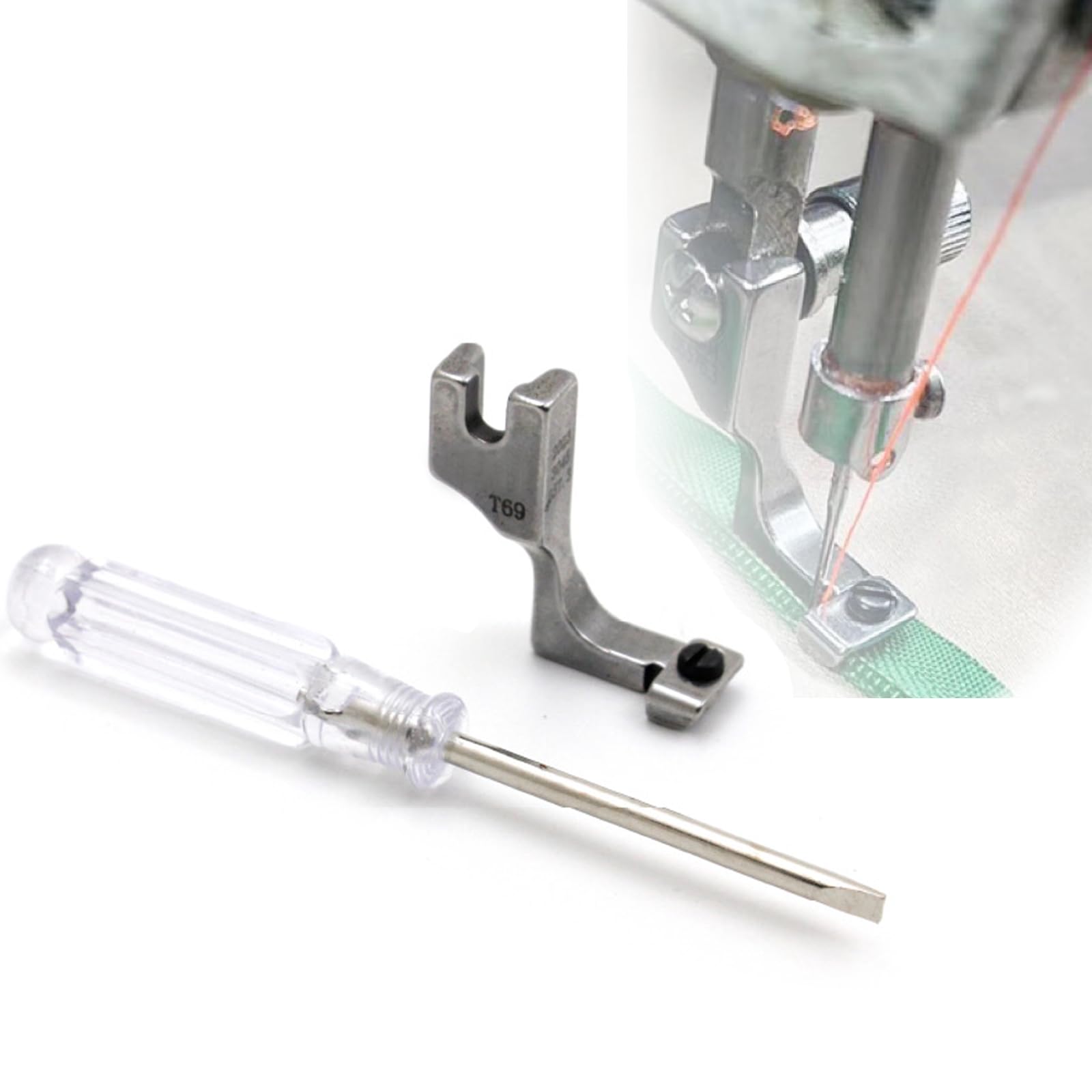 YICBOR Adjustable Invisible Zipper Foot Presser Foot #T69 with 1pcs Free Screwdriver | Compatible with High Shank Sewing Machines